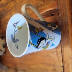 Sammie & Sax On Swing w/Dog Anime Coffee Mug Cup blue White 2012 Rare